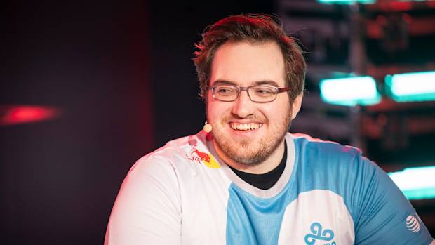 SAO PAULO, BRAZIL - FEBRUARY 12: Jaccob "yay" Whiteaker of Cloud9 participates in an interview at the VALORANT Champions Tour 2023: LOCK//IN Groups Stage on February 12, 2023 in Sao Paulo, Brazil. (Photo by Colin Young-Wolff/Riot Games)